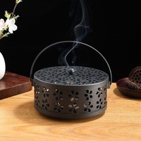 Boîte à encens anti-moustiques créative, support pour encens anti-moustiques, brûleur d'arômes ignifuge pour intérieur et extérieur, grand brûleur d'encens anti-moustiques