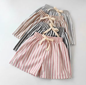 DelPnana Customized Striped <strong>Shorts</strong> for <strong>Boys</strong> <strong>Girls</strong> Mid Ins Style Casual Loose Daily Bottoms Breathable Cute for Summer Kids - Product Image 1