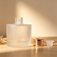 Bouteille diffuseur vide en verre dépoli 50 ml, vente en gros, flacon de luxe pour diffuseur à bâtonnets, pour la maison, en stock, décoration, logo personnalisé OEM