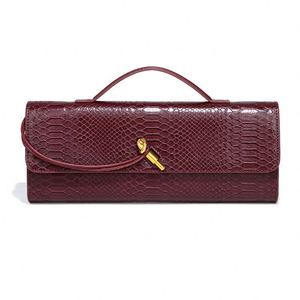 Bolso de mano con estampado de piel de serpiente para mujer, bolso de noche con asa y correa de cadena, elegante bolso cruzado para bodas, fiestas y bailes de graduación - Product Image 2