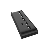 Adaptateur de concentrateur haute vitesse 5 ports USB Type-C avec extension pour PlayStation 5 Plug and Play-Comprend des accessoires de jeu