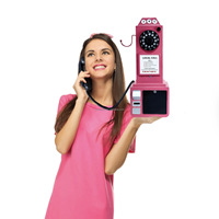 Téléphone mural rétro NINI pour bars, cafés, magasins de vêtements, restaurants, artisanat métallique créatif résistant à la rouille