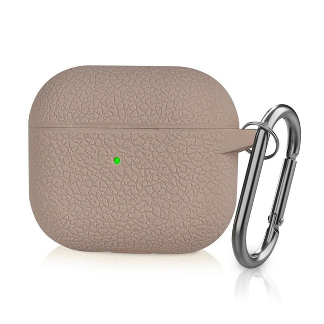 For AirPods Pro 3 2 Luxury Lychee Leather Texture Silicone Earphone Case for AirPods 4 3 2 Headphone Protective Soft Cover