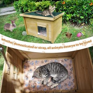Casa de Madera para Mascotas, Resistente a la Intemperie, para Invierno, para Cachorros y Gatos, Diseño Elevado con Ventana - Product Image 5