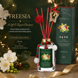 Diffuseur de parfum classique intemporel pour Noël, senteur Poire Anglaise et Freesia, pour une ambiance élégante et festive à la maison - Product Image 3