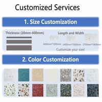 Carreaux de sol en vinyle PVC imitation terrazzo, taille personnalisée, imperméables pour intérieur, hôtel, maison
