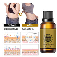 Huile essentielle pour gingembre gingembre, favorise la perte de poids rapide, huile de Massage, hydratante, Solution nourrissante pour les cheveux, soins du corps
