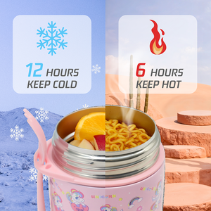 Thermos à double paroi <span class=keywords><strong>en</strong></span> acier inoxydable 304, récipient alimentaire portable avec cuillère, vente directe d'usine <span class=keywords><strong>en</strong></span> gros - Product Image 4