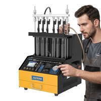 ANYCAR GDI-608 Nettoyeur et testeur d'injecteurs essence 6 cylindres intelligent automatique à ultrasons en métal AC 110V pour réparation automobile