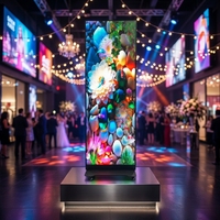 Écran d'affichage LED pliable P2.5 pour intérieur, ultra fin, HD, affichage publicitaire commercial pour stand d'exposition