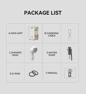 Douche de camping portable rechargeable à commande intelligente, chauffe-<span class=keywords><strong>eau</strong></span> sans réservoir au propane avec pomme de douche et pompe - Product Image 5