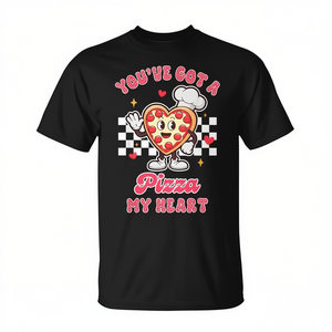 Idée cadeau pour les amateurs de pizza pour la Saint-Valentin 'You've Got a Pizza That My Heart T-Shirt' - T-shirt promotionnel - Product Image 2