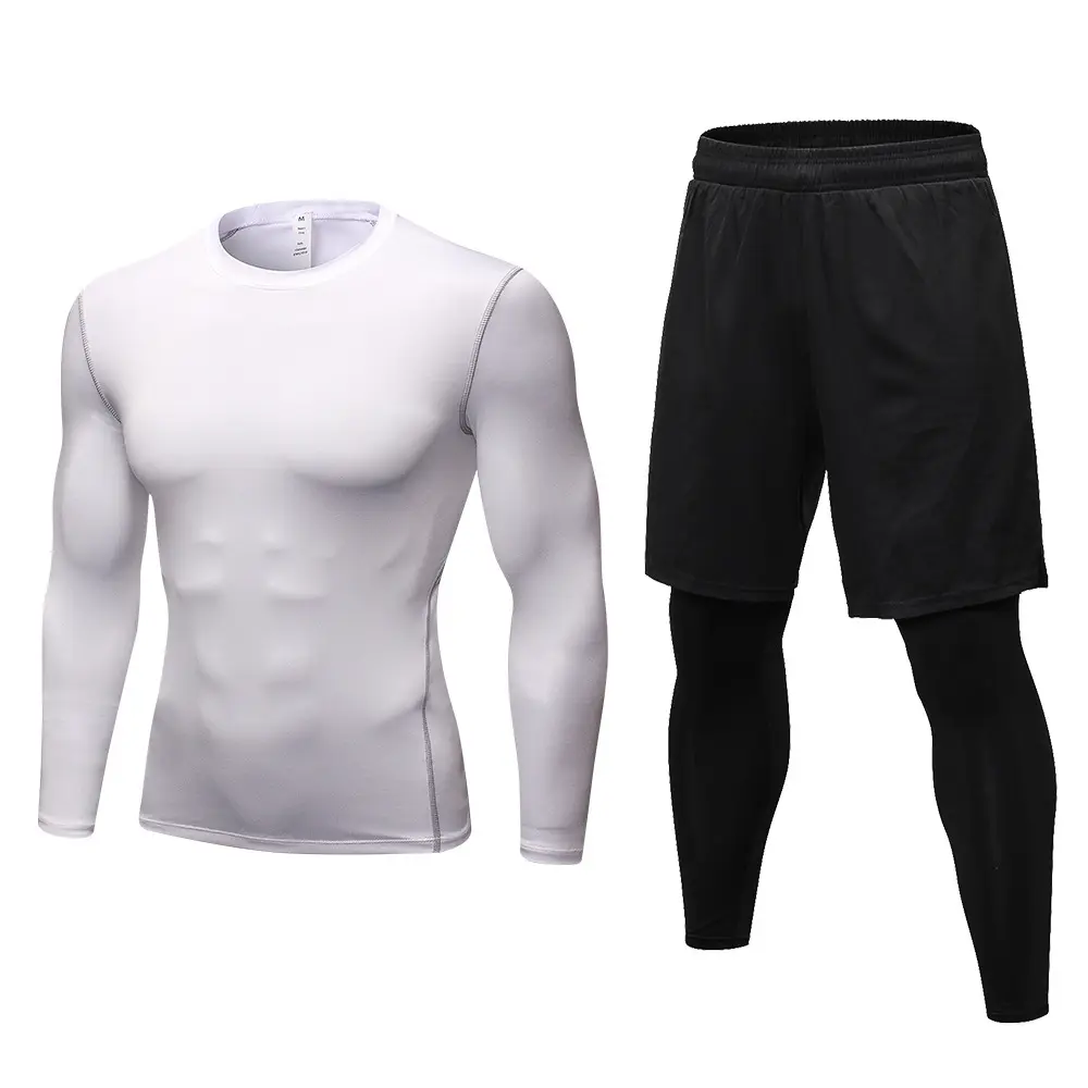 Compression Base Layer Sports Long Johns Fleece Lined Winter Gear Men Thermal Underwear Set