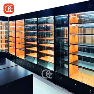 Fabriek Led Licht Hookah Show Case Display Groene Tabak Glazen Kast Showcase Rookwinkel Voor Sigaar - Product Image 6