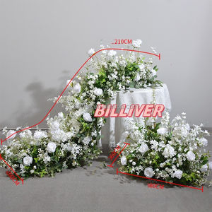 200*50 <span class=keywords><strong>cm</strong></span> arrangement de plantes vertes pour mariage longue table conférence fleur centres de table décoratif fleur coureur mariage - Product Image 5