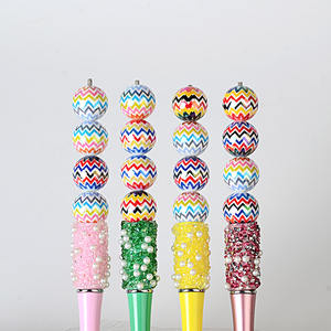 Chaîne de téléphone portable, porte-clés, accessoire de voiture en acrylique rond de 16 mm, motif vague arc-en-ciel imprimé, tendance, pour DIY, stylo perlé - Product Image 3