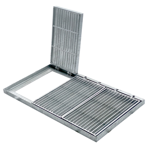 Piattaforma Industriale Antiscivolo in Lamiera Zincata Saldata con Superficie Dentellata Anticorrosione per Canali di Drenaggio e Passerelle - Product Image 6