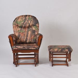 Juego de muebles de sala de estar de lujo ecológicos para el hogar, balancín giratorio de madera de estilo contemporáneo, tela de camuflaje - Product Image 3