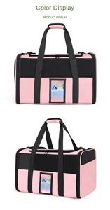 ODM Hafif Oxford Evcil Hayvan Taşıma Çantası Açık Hava Küçük Hayvanlar İçin Düz Desenli Fermuarlı Kafes, Nefes Alabilen File Tasarım - Product Image 6