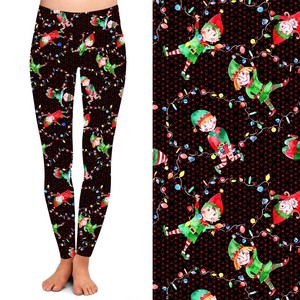 Gran oferta, estampado de Color azul marino, Color arcoíris, pata de perro, estampado de hueso, polainas suaves de cintura alta - Product Image 5