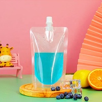 Sacs souples en plastique transparent de qualité alimentaire avec bec verseur pour eau, en stock