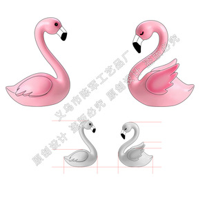 weij chen juns flamingo gifts, pvc plastic ornaments, keychains, accessories, cakes, micro-landscapes, etc