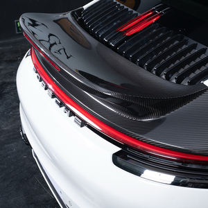 Pour 2019 + Porsche 911 992 Double aile Spoiler Kit de carrosserie modifié Style <span class=keywords><strong>SC</strong></span> en Fiber de carbone pare-chocs arrière Spoiler en queue de canard - Product Image 5
