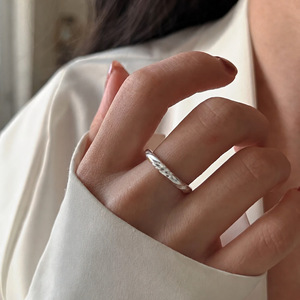 Twisted S925 Sterling <b>Silver</b> <b>Ring</b> Women's <b>Adjustable</b> Opening Minimalist Design Everyday Wear Jewelry - Product Image 2