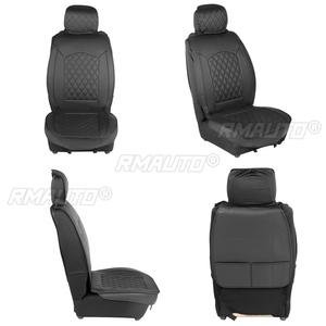 1PC Housse de siège avant universelle pour voiture, motif quadrillé 5D, en PU respirant, pour toutes les saisons, protection de siège de véhicule général - Product Image 5