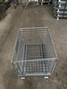 Contenedor de Malla de Alambre de Acero 50x50mm Galvanizado Apilable con Cierre a Presión Ensamblado - Product Image 4