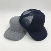 Sombreros de camionero en blanco de 6 paneles personalizados Gorras lisas para hombre Sombreros de malla para correr