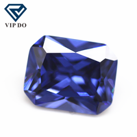 Pierres précieuses synthétiques en zircon cubique de qualité 5A, 3x5-10x14mm, en l-tanzanite/tanzanite, taillées à la machine, en forme d'octogone, CZ