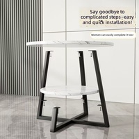Table d'appoint moderne en métal et bois, écologique, durable, portable, multi-usages, pour salon et loisirs