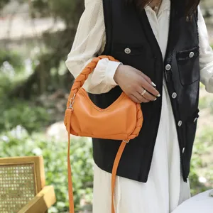2023 diseños únicos bolsos de hombro cruzados de Color puro bolso de mano de Color sólido para mujer