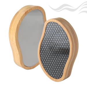 Özel Logo yeniden 2-in-1 ayak kazıyıcı pedikür aracı ayak törpüleyici nasır sökücü çift taraflı Nano cam bambu ayak dosya - Product Image 1