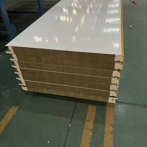 Matériau de construction moderne en métal Panneaux de toit isolés Sandwich trapézoïdal en laine de roche PU polyuréthane/<span class=keywords><strong>polyisocyanurate</strong></span> PIR - Product Image 3