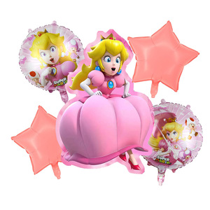 Jeu de <span class=keywords><strong>dessin</strong></span> <span class=keywords><strong>animé</strong></span> <span class=keywords><strong>Mario</strong></span> Peach Princess Birthday Party Decoration Aluminum <span class=keywords><strong>Film</strong></span> Balloon Set - Product Image 2