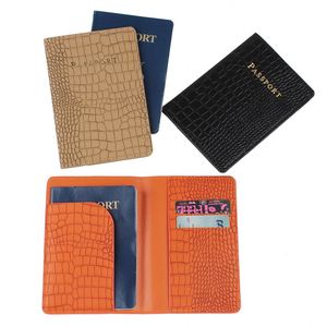 Estuche para Pasaporte de Cuero PU con Logotipo Personalizable, Porta Tarjetas de Alta Calidad con Patrón de Cocodrilo Vintage, Grosor de 5-50 mm, Sin Cierre - Product Image 1