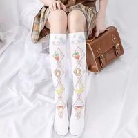 Nouveauté : Chaussettes blanches montantes pour femmes, prêtes à l'emploi, style japonais pour écolières