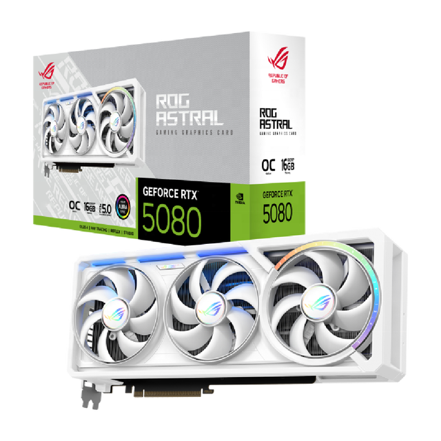 2025 New ROG Astral RTX 5080 16GB GDDR7 WHITE OC Gaming Graphics Card GPU RTX 5080 AI Computing Video Cards for Gaming PC