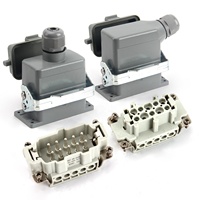 Connecteur industriel robuste BYLJQ 16A 500V IP65 série HE, multipolaire, rectangulaire, 4, 6, 10, 12, 16, 18, 20, 24, 32, 36, 40, 48 broches