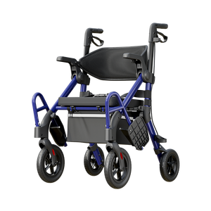 軽量ローレーターウォーカー調節可能なシート折りたたみ式アルミフレーム4輪ウォーキングモビリティエイド高齢者用 - Product Image 2