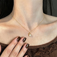 Colliers pendentifs en cuivre pour femmes de qualité supérieure, élégants et populaires, avec chaîne à maillons modernes, cadeau tendance