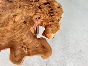 European Poplar Burl Live Edge Round Slab <strong>Table</strong> - Natural Cross-Section <strong>Wood</strong> <strong>Table</strong> <strong>Top</strong> for Luxury Furniture - Product Image 5