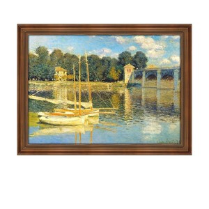 <span class=keywords><strong>Peinture</strong></span> à l'huile décorative <span class=keywords><strong>Monet</strong></span>, Impression du lever de soleil, <span class=keywords><strong>jardin</strong></span> rétro, style américain, encadrée, suspendue, nénuphars, <span class=keywords><strong>peinture</strong></span> pour salon - Product Image 4