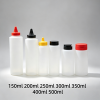 Bouteilles de miel 250ml 360ml 500ml avec bouchon à clapet, pots à miel en plastique 16oz 12oz, bouteilles d'emballage pour barbecue, distributeur de sauce à presser