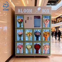 Distributeur automatique de fleurs fraîches et artificielles AIT 12-16 compartiments, en métal, marque ZX