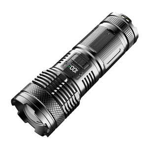 Lampe torche laser blanche 19Baba 20W 7800mAh 18650 avec affichage numérique, zoom télescopique, lumière de camping en plein air - Product Image 1