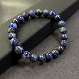 8mm AAA Natural Lápis-lazúli Espiritualidade Serenidade Proteção Iluminação Lápis-lazúli Pulseira - Product Image 5