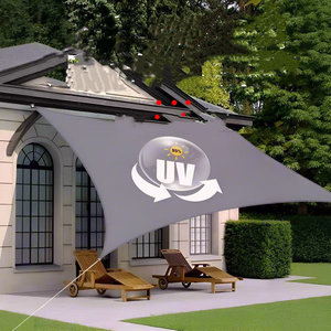 Voile d'ombrage imperméable pour extérieur, marque personnalisée, <span class=keywords><strong>m</strong></span>ât en aluminium, balcon, piscine, filet d'ombrage, abri solaire, origine Zhejiang, pour piscine - Product Image 6